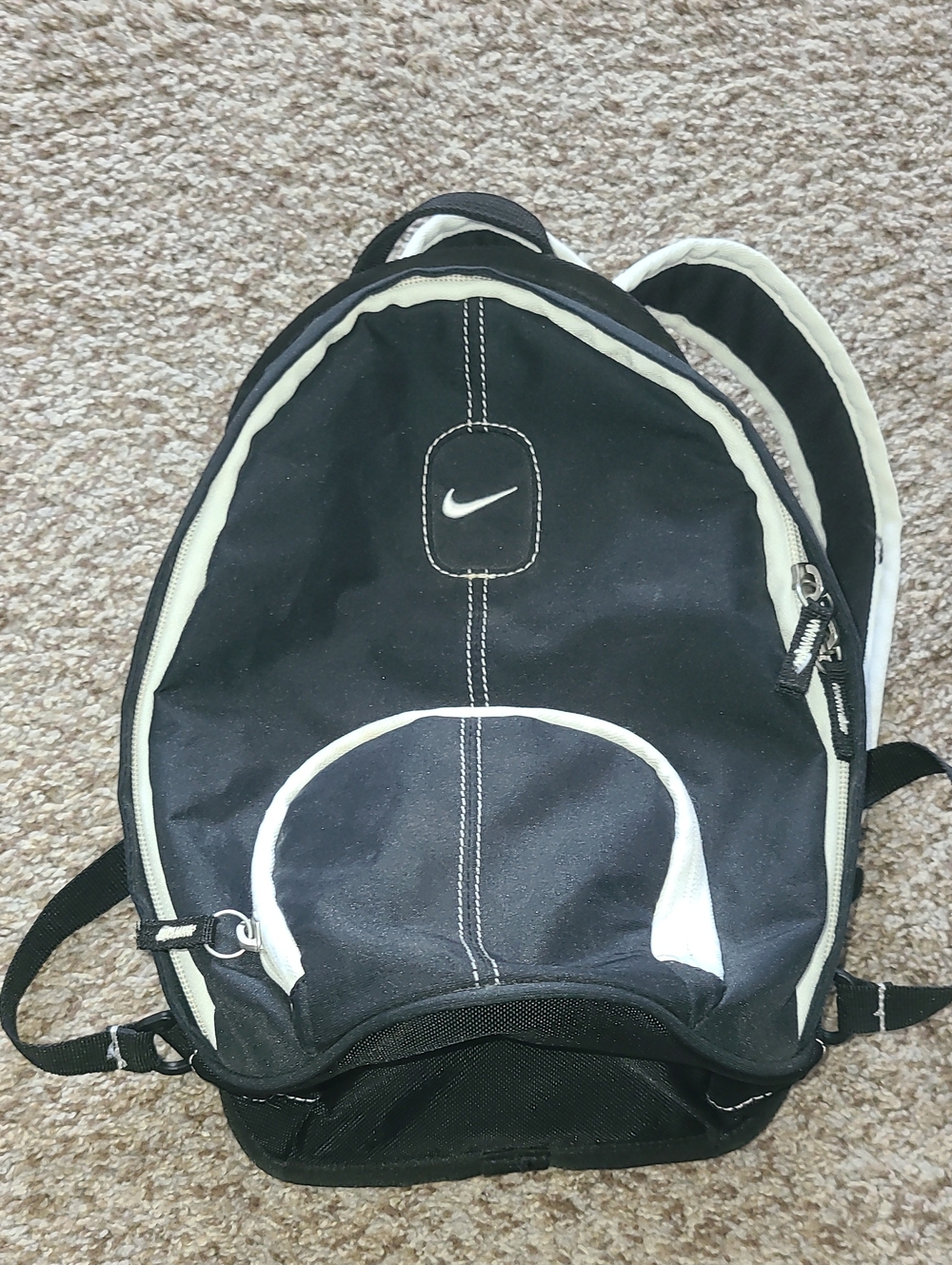 Vintage Nike Black and White Mini- Backpack Y2K